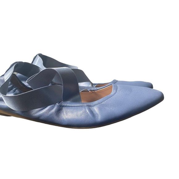 Taryn Rose Edina Ballet Flat Blue Leather ballet core - Picture 3 of 8